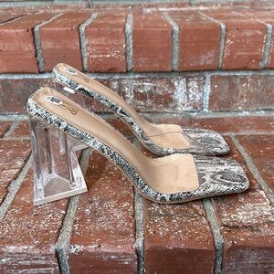 New York & Company Heather Block Heel Mule Heels Women's Size 10